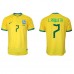 Tanie Strój piłkarski Brazylia Lucas Paqueta #7 Koszulka Podstawowej MŚ 2022 Krótkie Rękawy